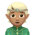 🧝🏽 elf: medium skin tone display on Apple